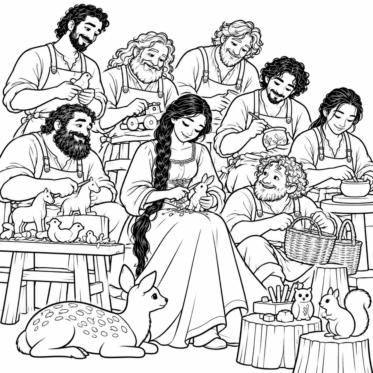 Dibujo para colorear de Blancanieves