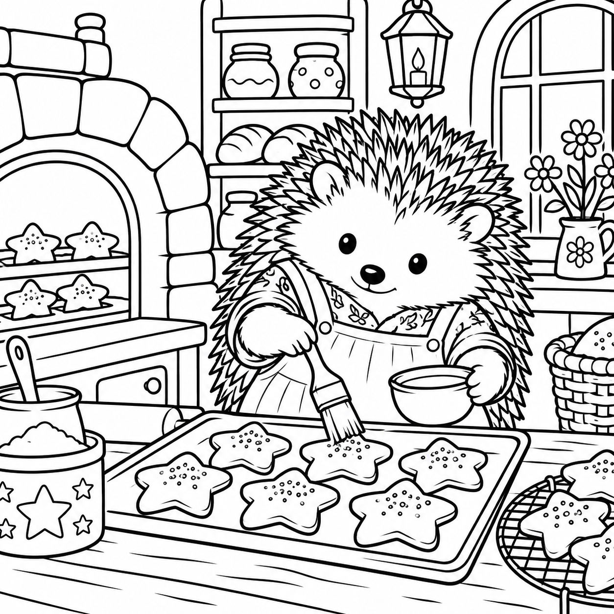 Dibujo para colorear de La panadería de las estrellas